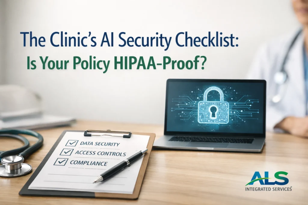 The Clinic's AI Security Checklist: Is Your Policy HIPAA-Proof? nddjqio0iqh